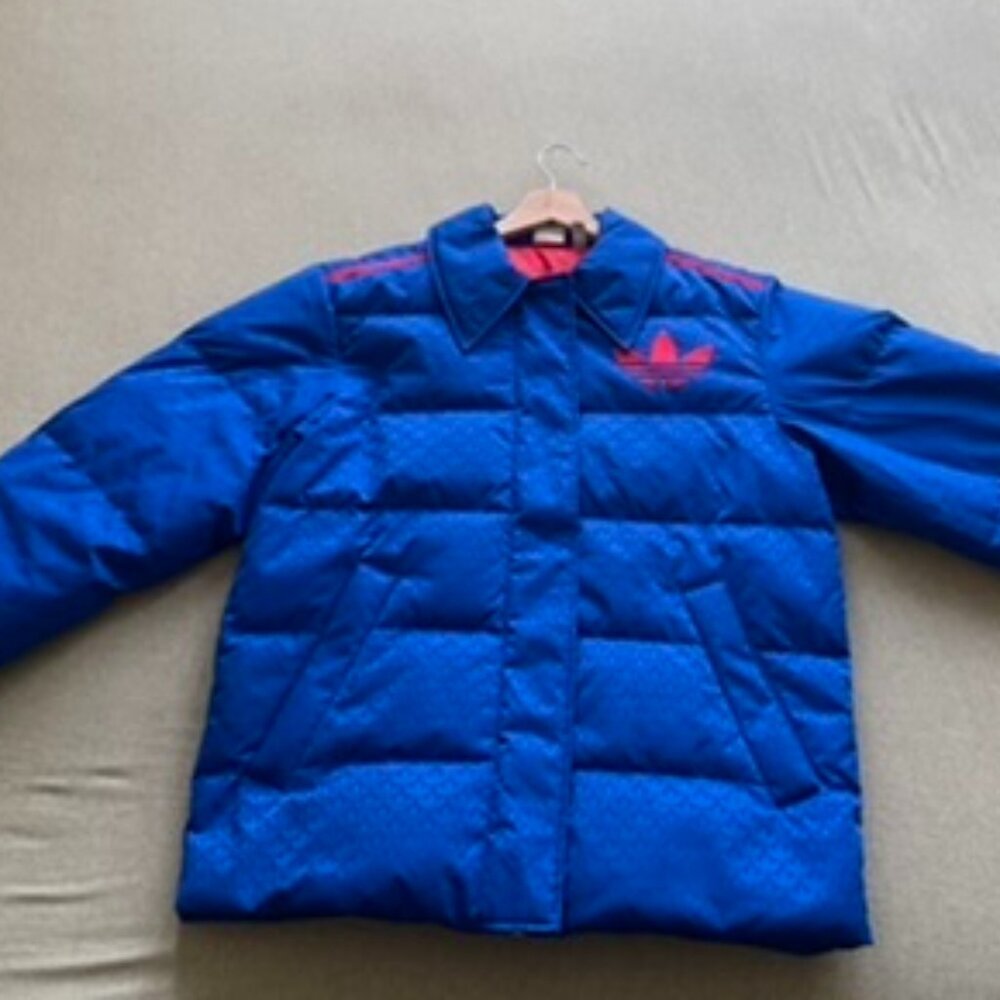 Adidas Adicolor Heritage Monogram Puffer Jacket Blue
